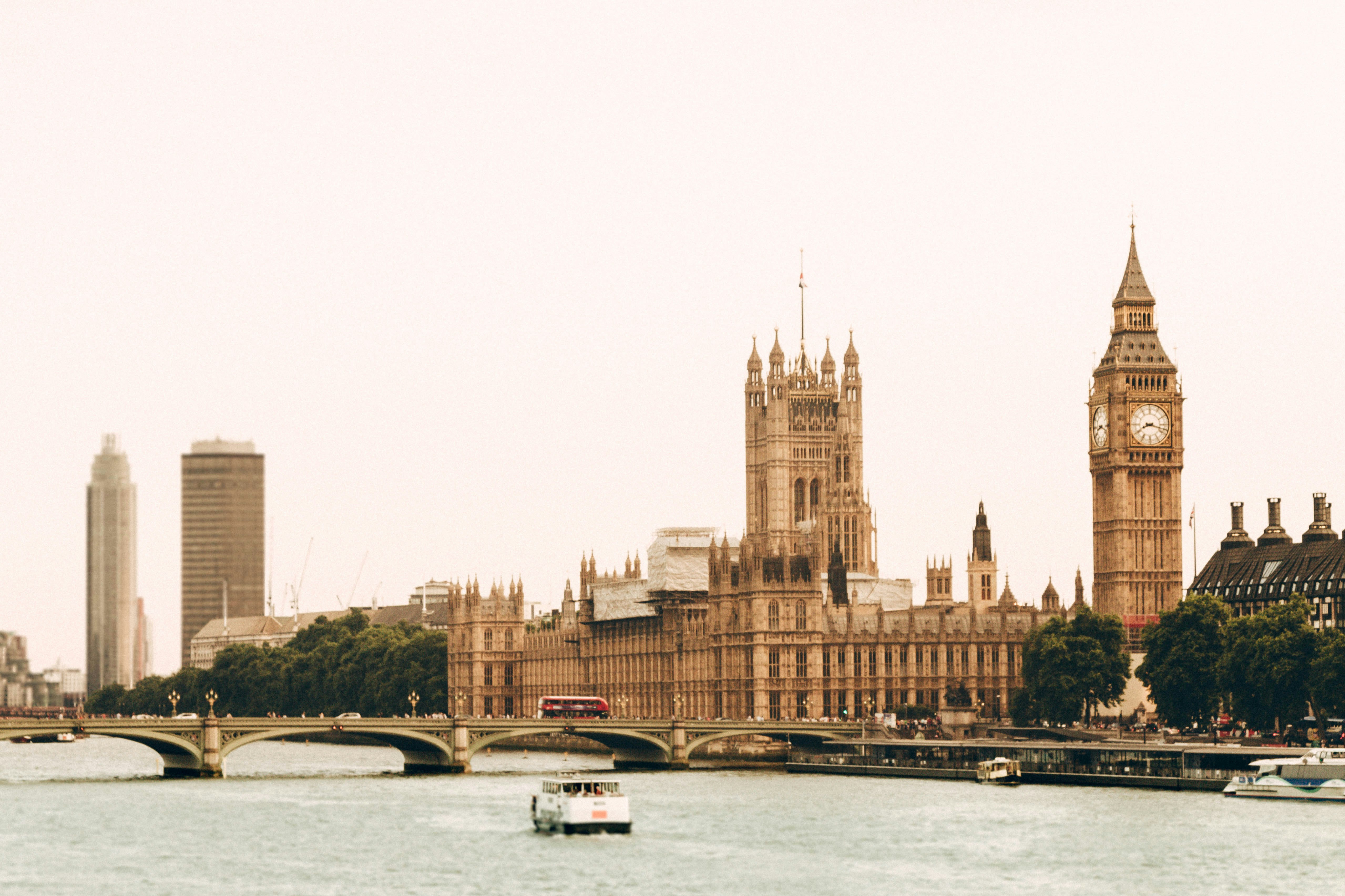 Westminster, Big Ben and the Houses of Parliament across the Thames — luxury travel advisor London and English countryside private travel planning